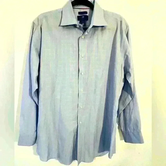 Egara Egyptian Cotton Blue & Orange Checkered Men’s shirt Size 32-32 Neck 16 - Picture 1 of 4